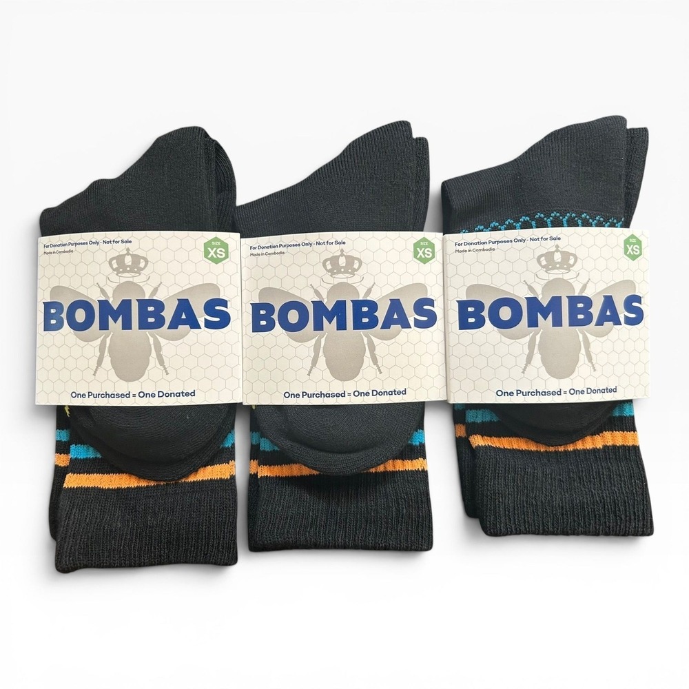 Bombas XS 3 Pack (Woman's 5-6.5; Kids 1-6) NEW! $45